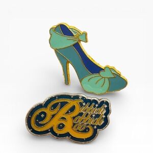 Disney Cinderella Bibbidi Bobbidi Boo & Glass Slipper Pin Set